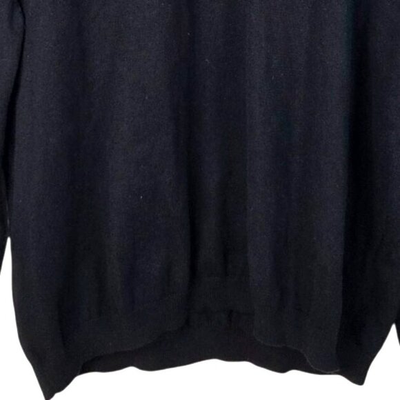 Weatherproof Vintage Black V-Neck Sweater Cotton Cashmere Blend L - Picture 3 of 5
